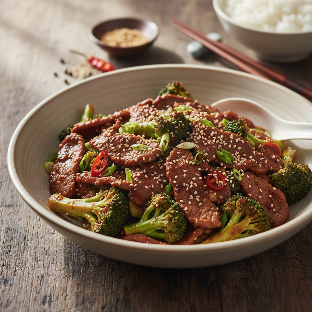 Spicy Szechuan Beef and Broccoli Stir-Fry