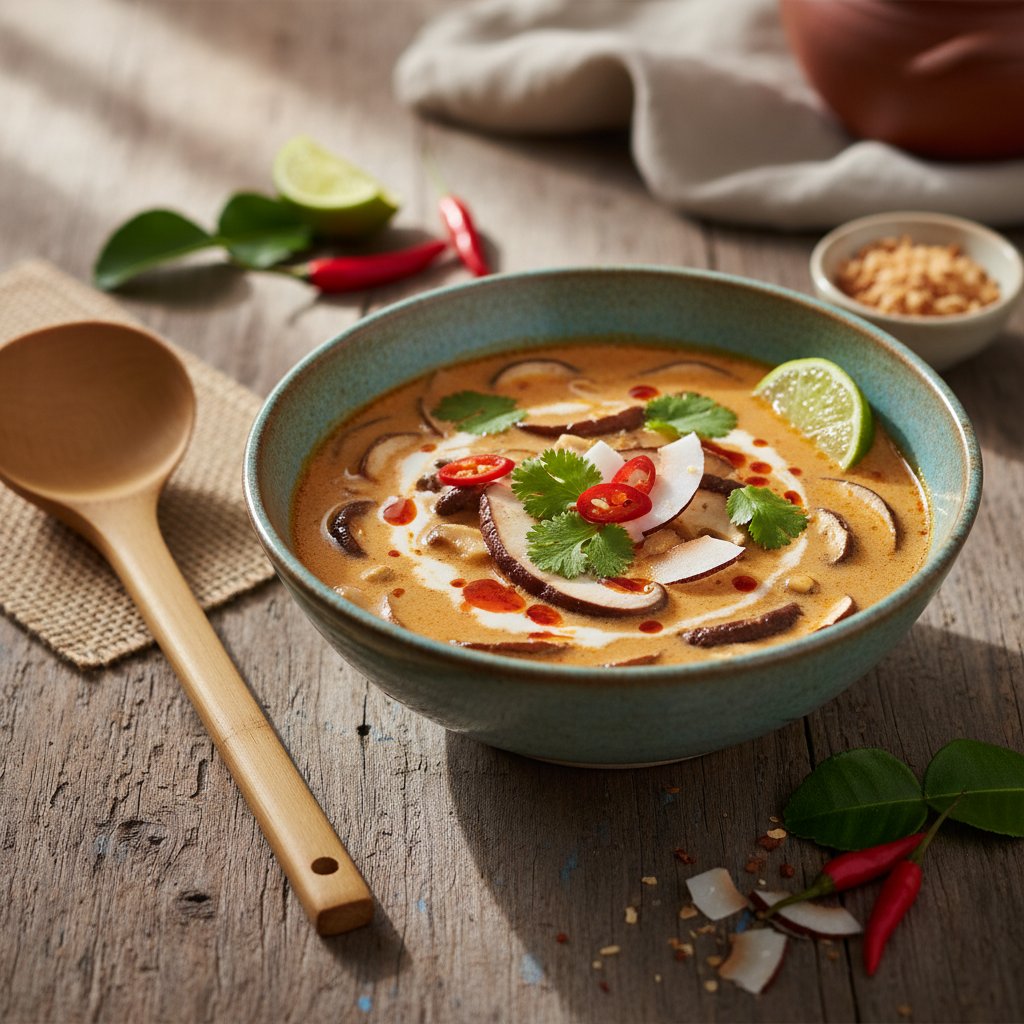 Spicy Thai Coconut Mushroom Soup