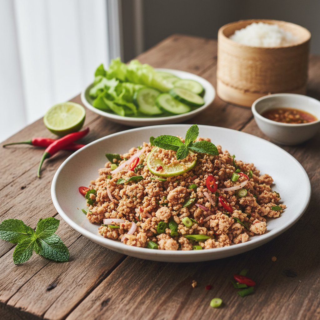 Spicy Thai Larb Gai Chicken Salad