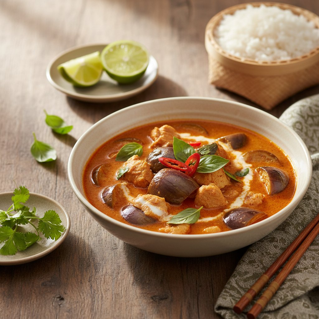 Spicy Thai Red Curry with Eggplant