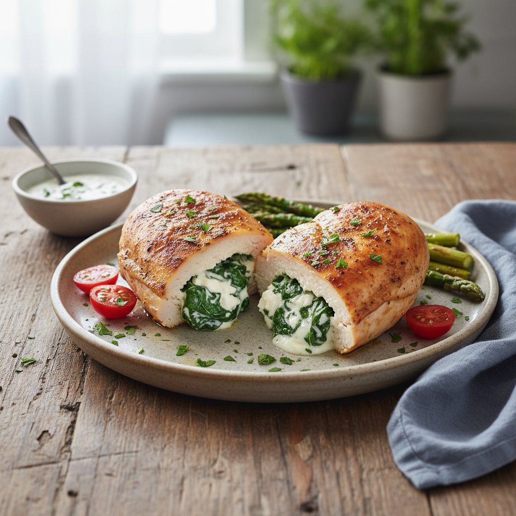 Spinach and Feta Stuffed Chicken Breast