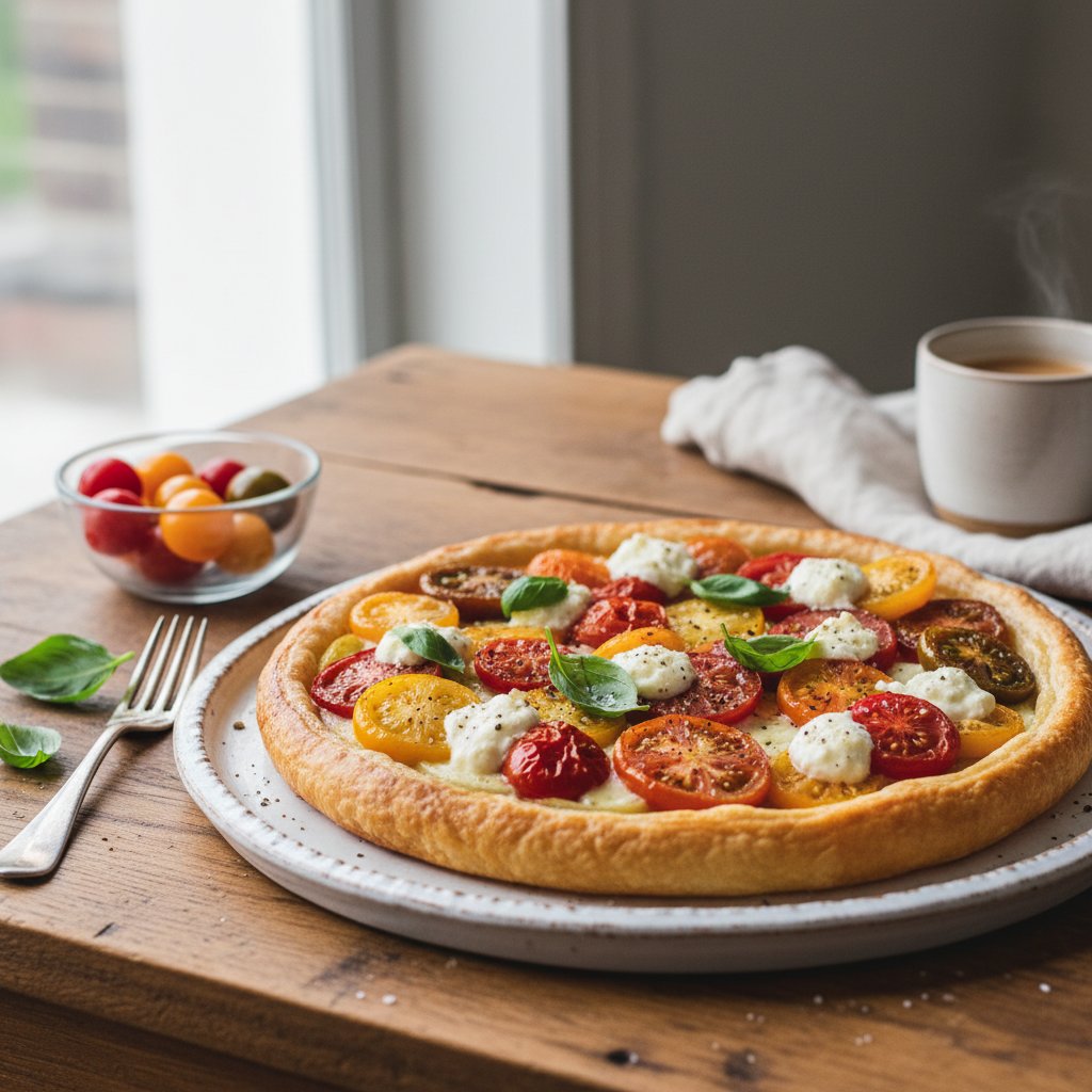 Sun-Kissed Heirloom Tomato and Basil Breakfast Tart