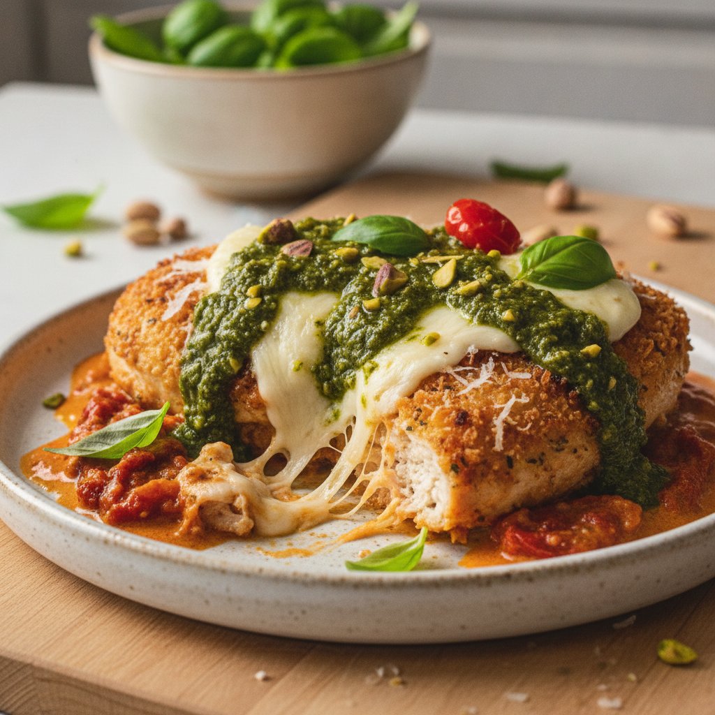 Sundried Tomato Bliss Marry Me Chicken with Basil Pistachio Pesto