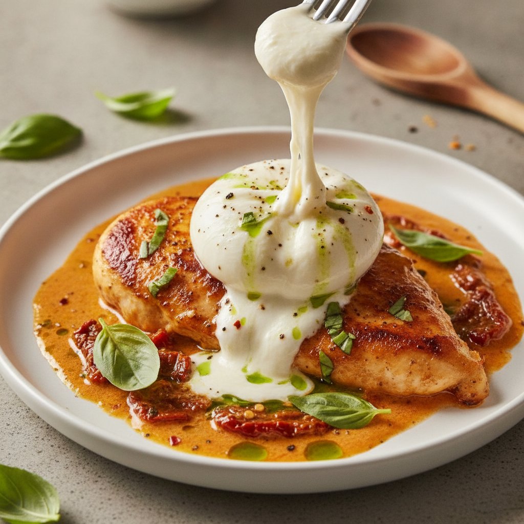 Sunshine Basil & Burrata Marry Me Chicken