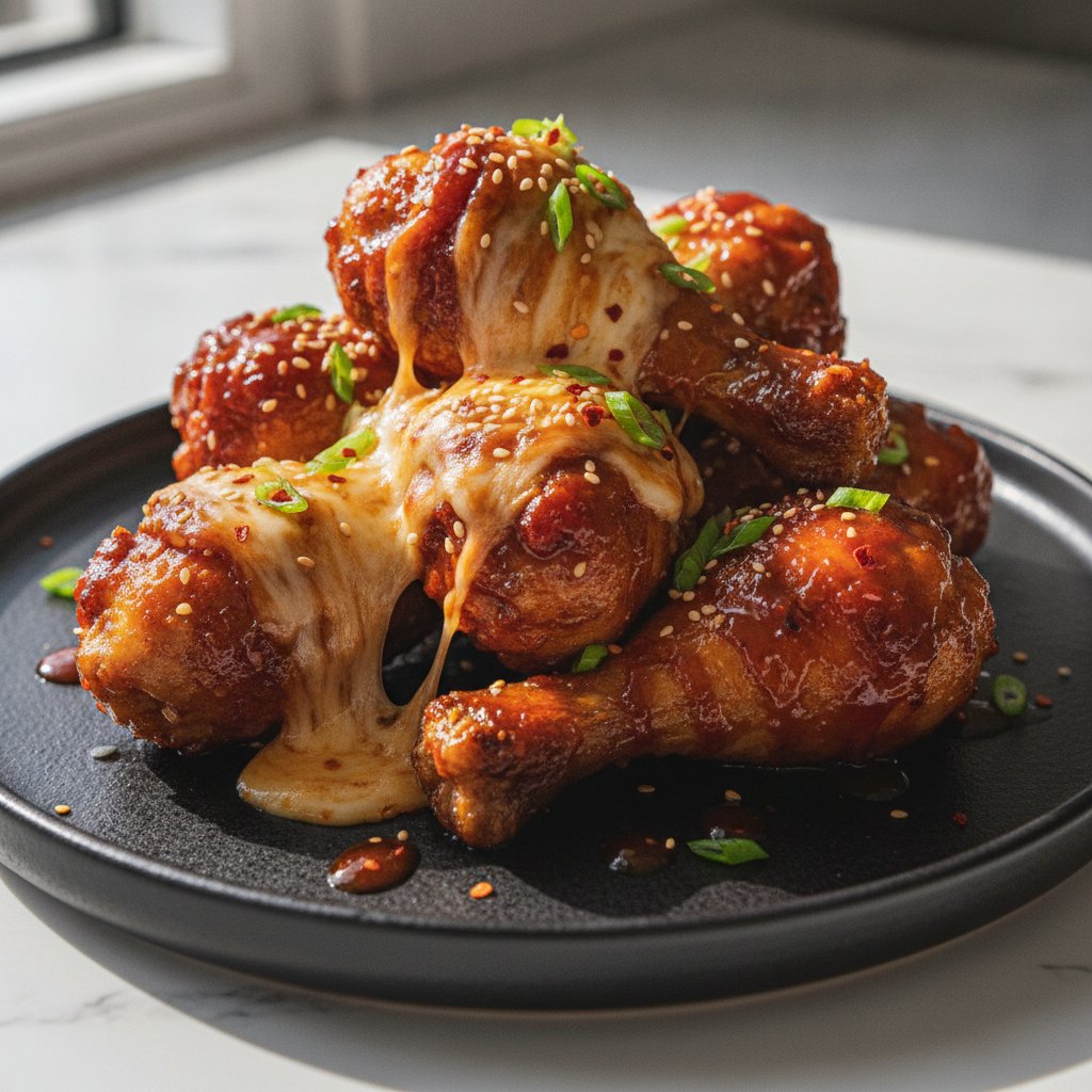 Sweet and Spicy Gochujang Caramelized Chicken Drumsticks