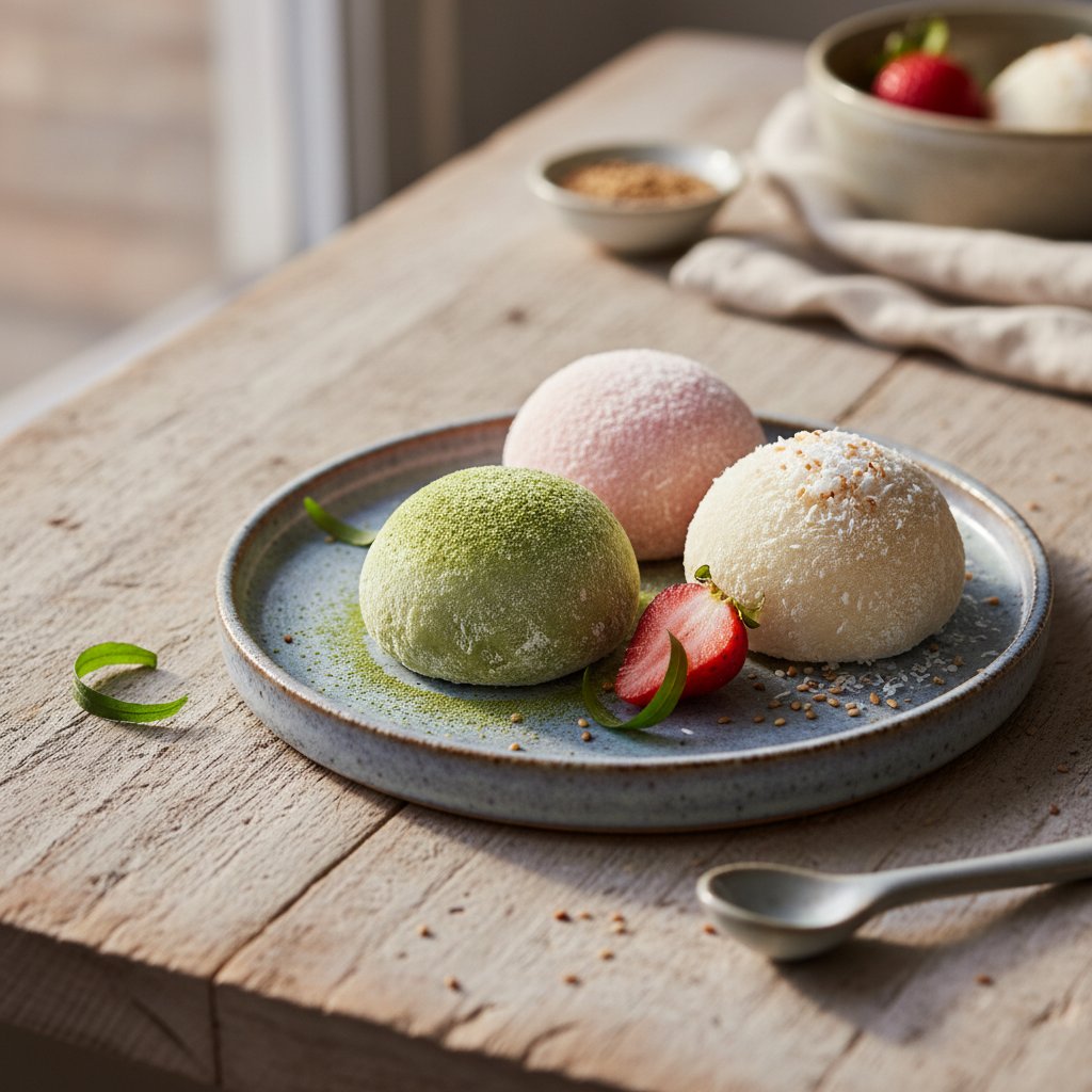 Sweet Japanese Mochi Ice Cream