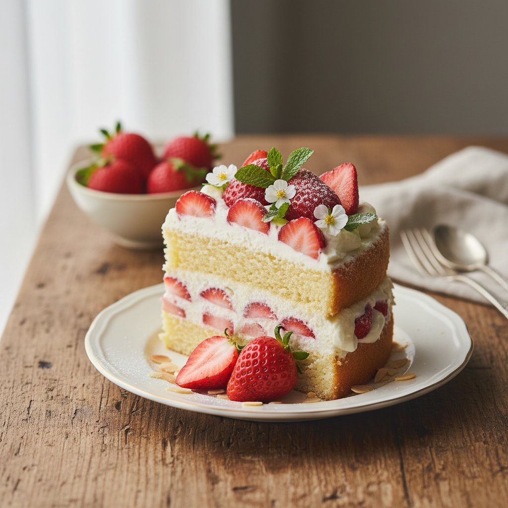 Sweet Korean Strawberry Shortcake