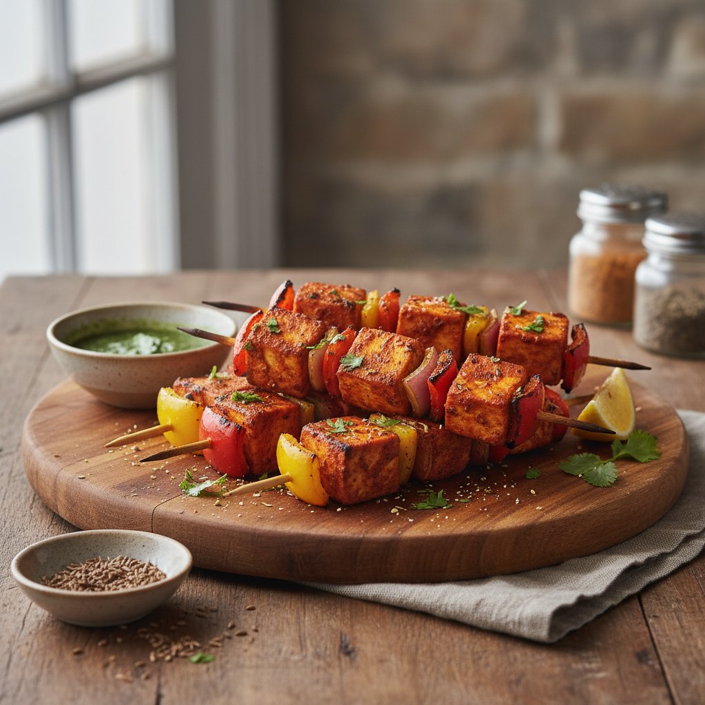 Tandoori-Style Grilled Paneer Skewers