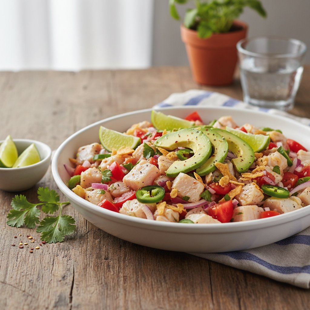 Tangy Mexican Ceviche with Avocado and Lime