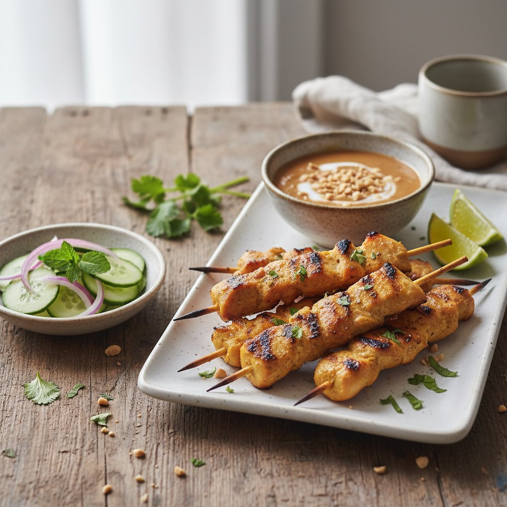 Thai Chicken Satay with Peanut Sauce