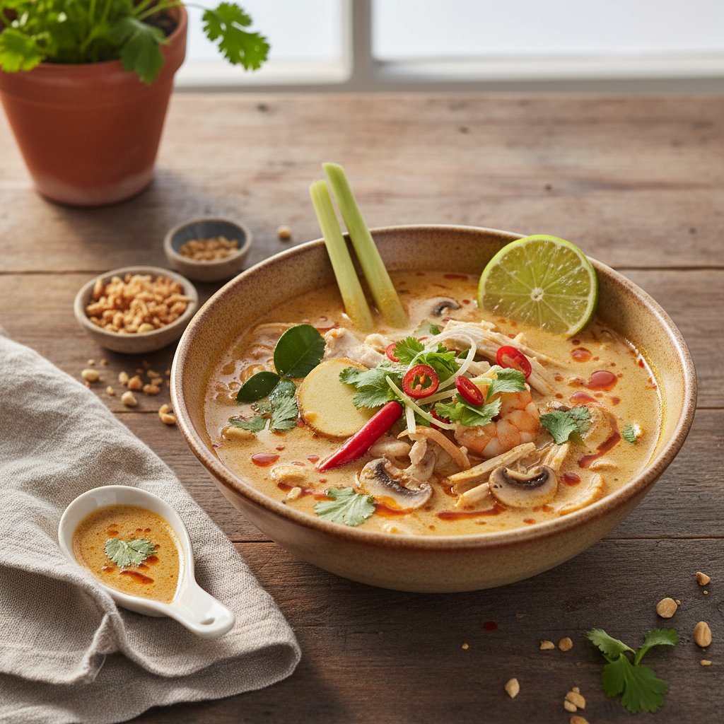 Thai Coconut Curry Soup with Lemongrass