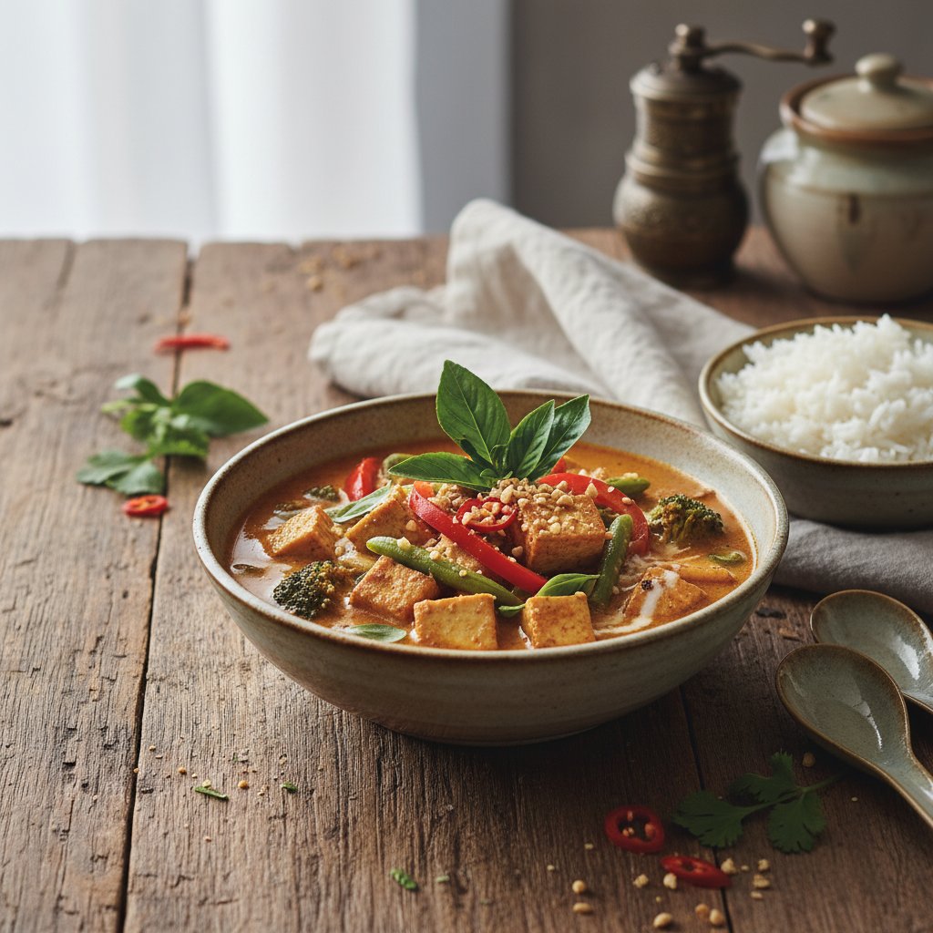 Thai Panang Curry with Tofu and Vegetables