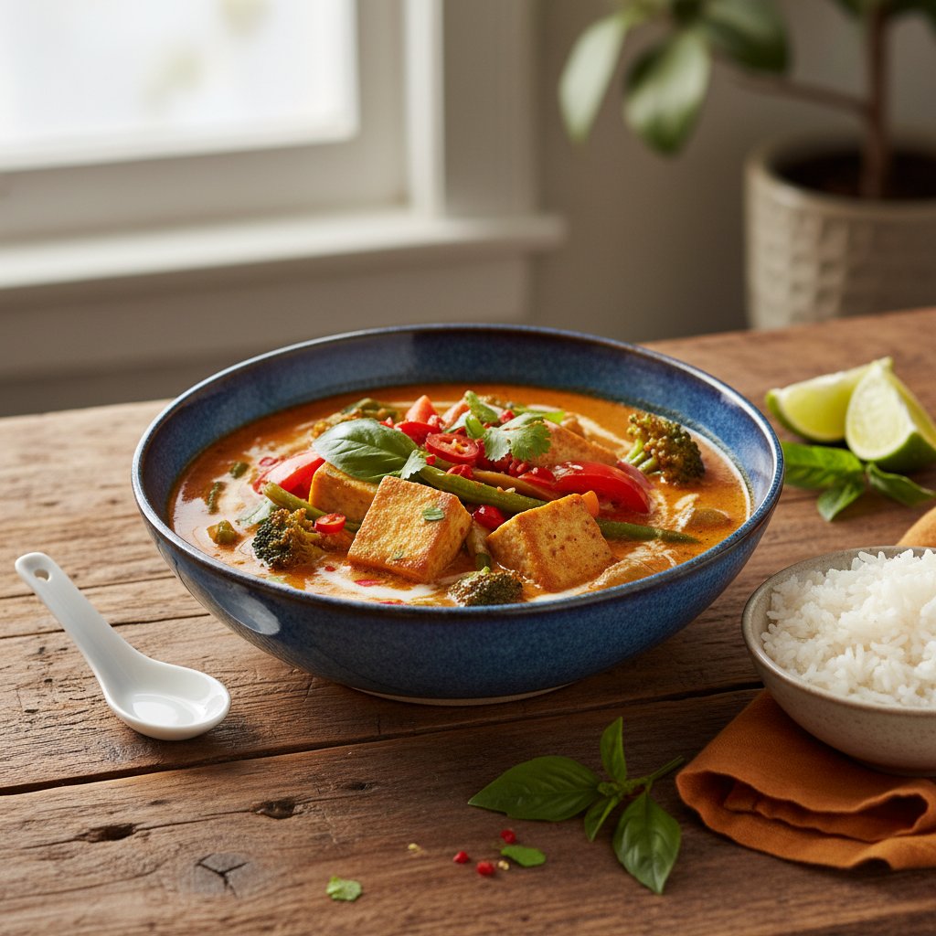 Thai Red Curry with Tofu and Vegetables