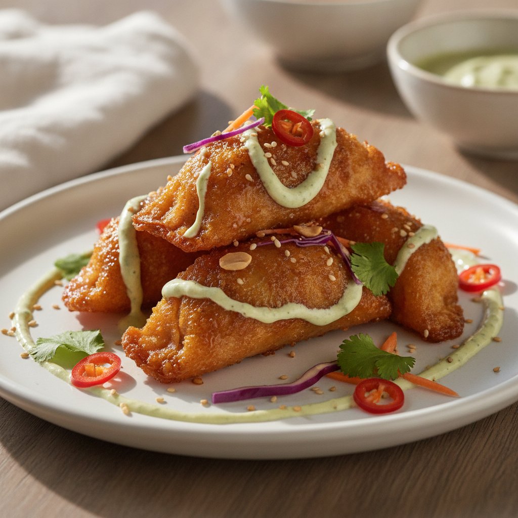 Empanadillas de pollo con especias tailandesas