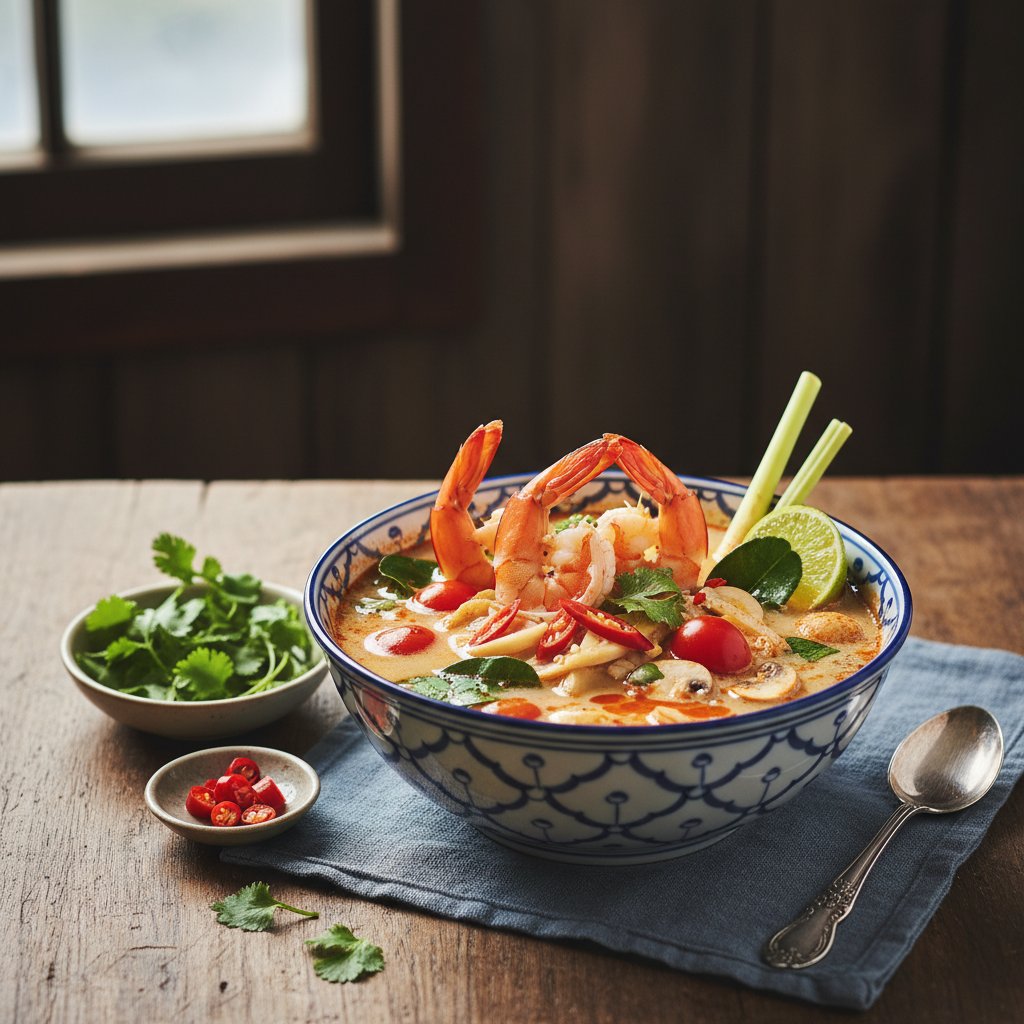 Thai Tom Yum Soup with Shrimp