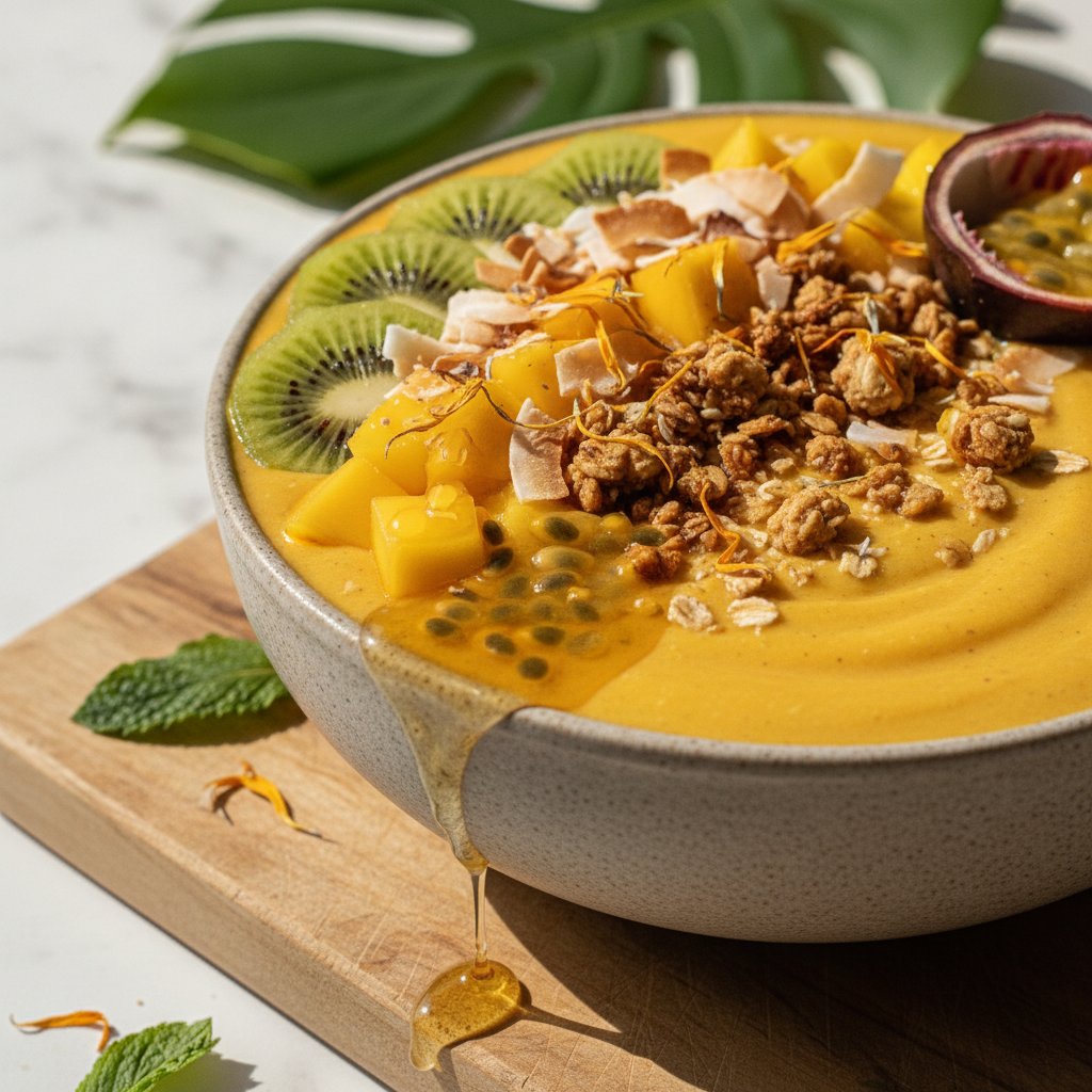 Tropical Turmeric Sunshine Smoothie Bowl