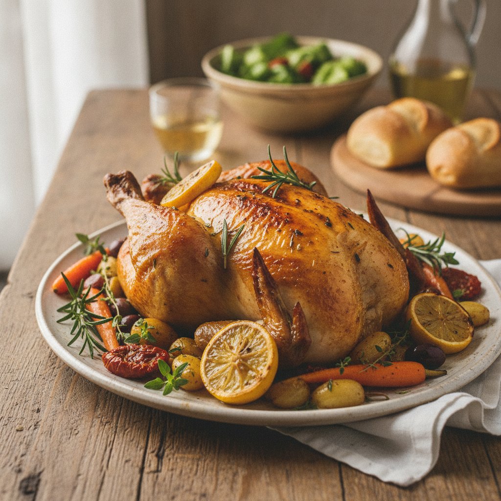 Tuscan Lemon and Herb Infused Roast Chicken