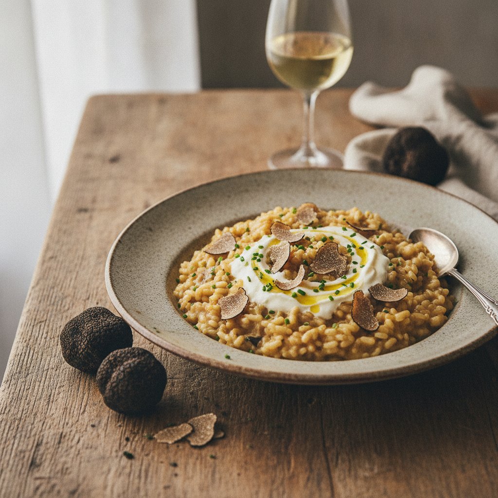 Velvety Italian Truffle Risotto with Creamy Mascarpone