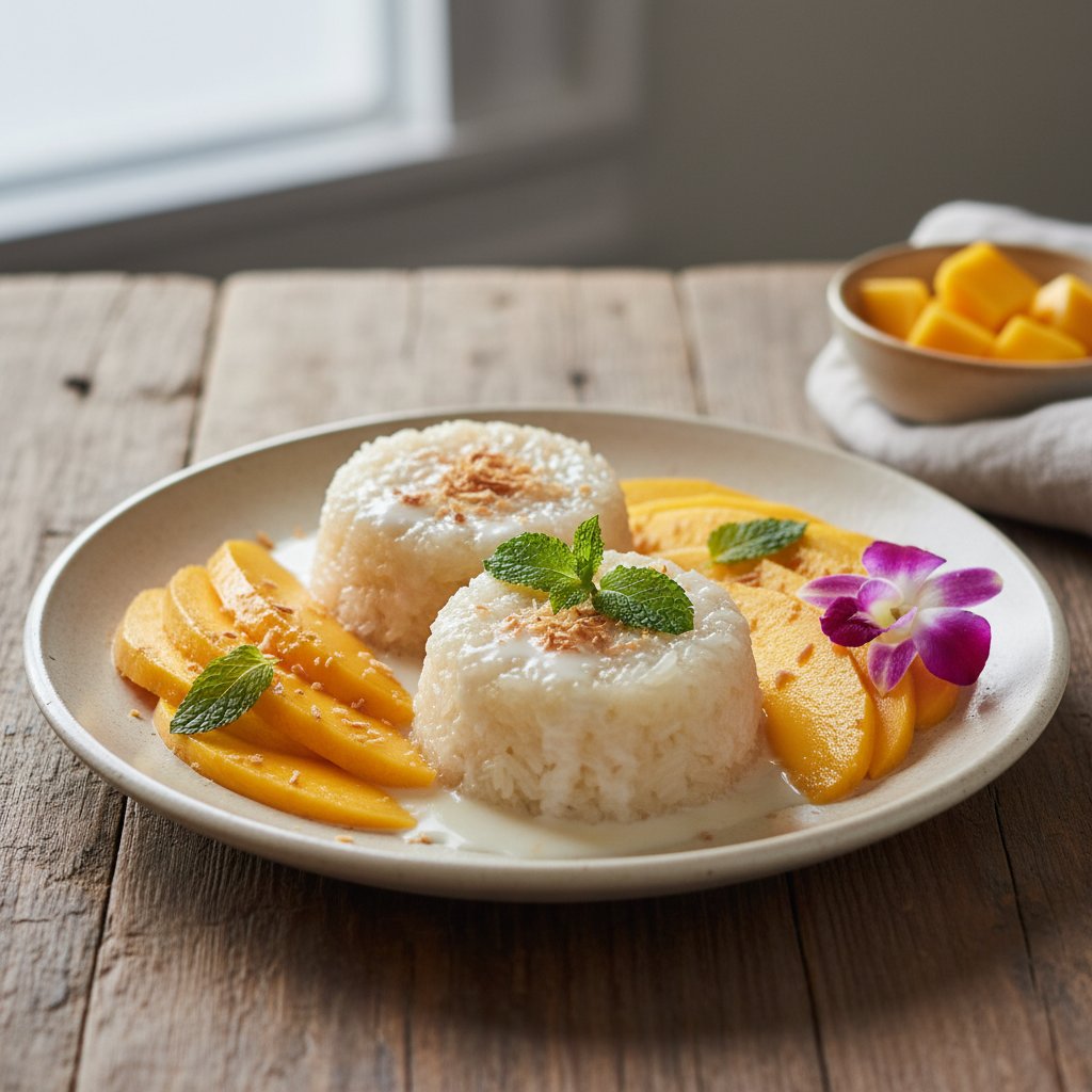 Vibrant Mango and Coconut Sticky Rice Dessert