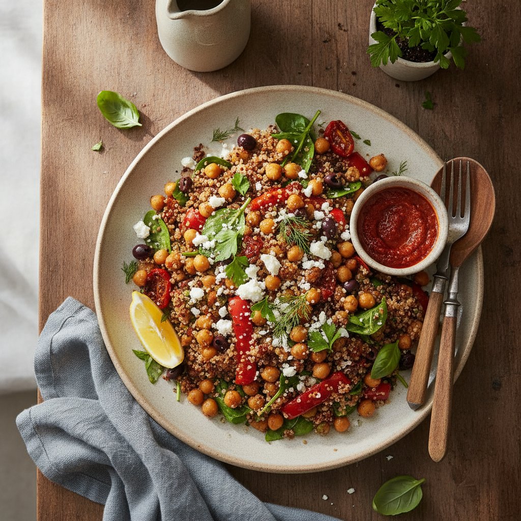 Vibrant Mediterranean Chickpea and Quinoa One-Pan Dinner