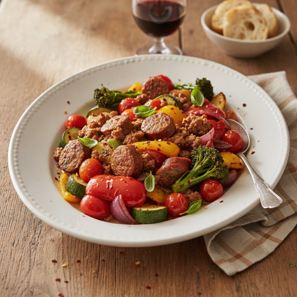 Vibrant One-Pan Italian Sausage and Vegetable Medley