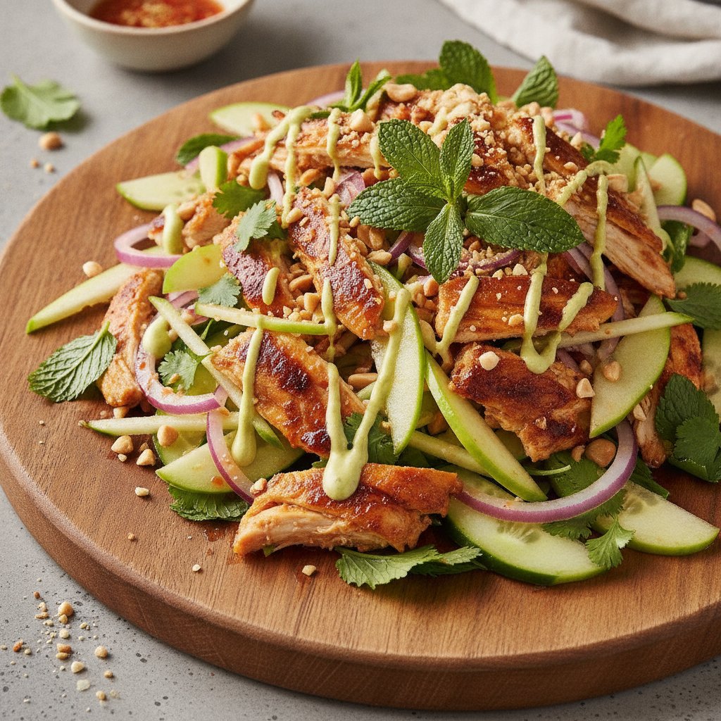 Vietnamese Chicken Apple Salad Bowl