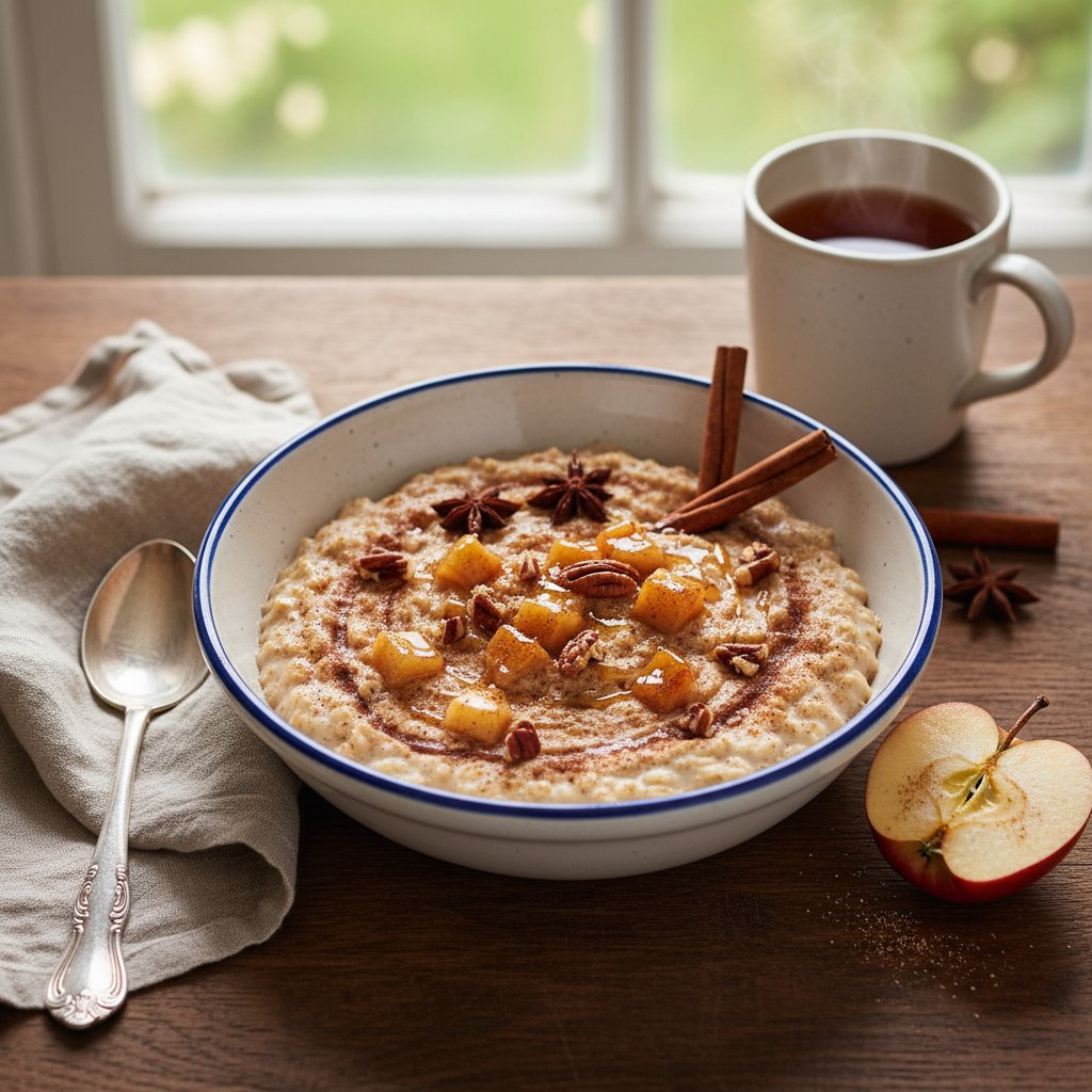 Warm Apple and Cinnamon Oatmeal