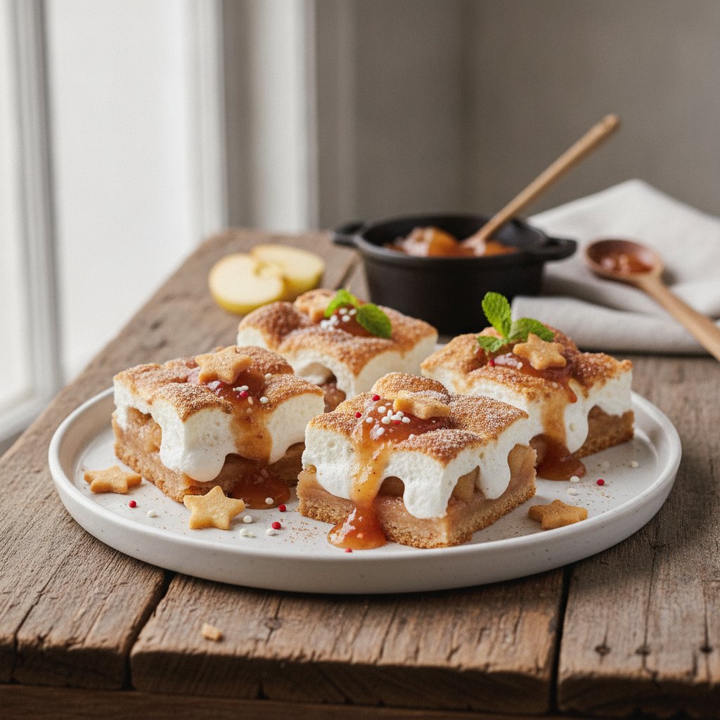 Whimsical Apple Pie Marshmallow Dream Bars