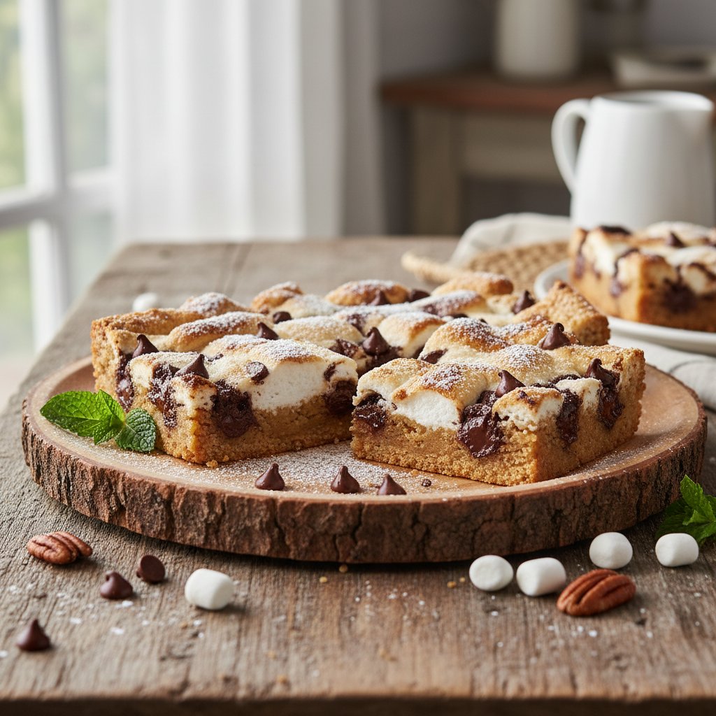 Whimsical Chocolate Chip Marshmallow Dream Bars