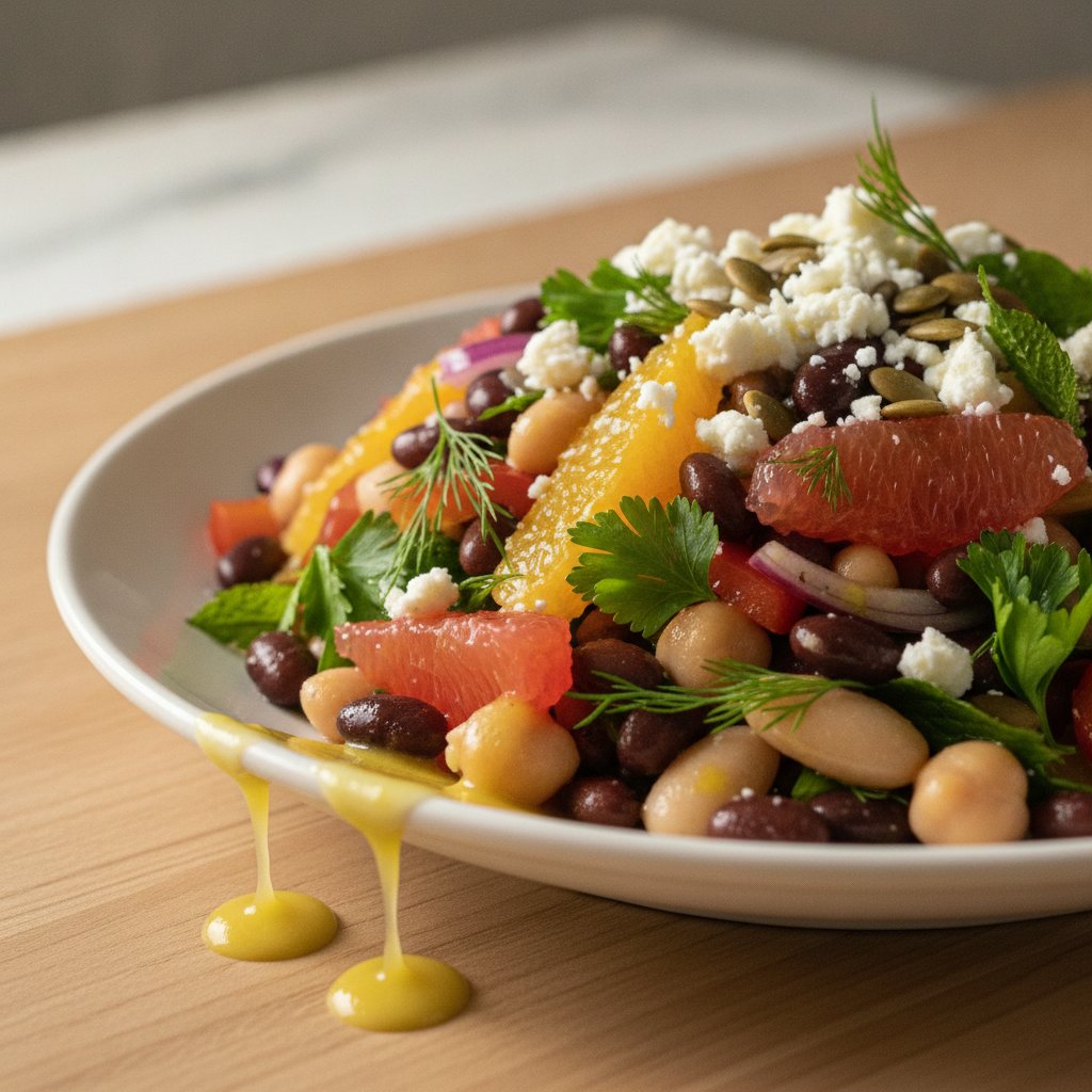 Zesty Citrus and Herb Infused Bean Salad