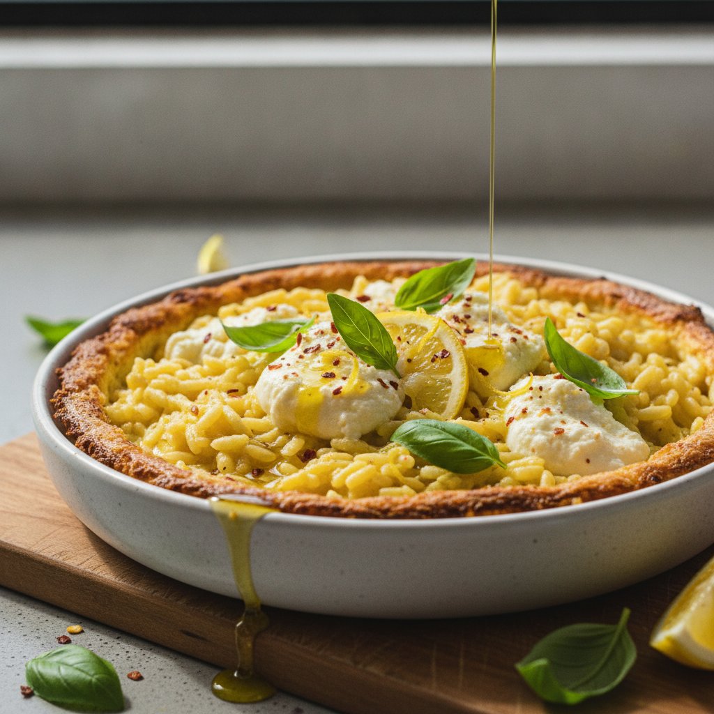Zesty Lemon Ricotta & Basil One-Pot Orzo