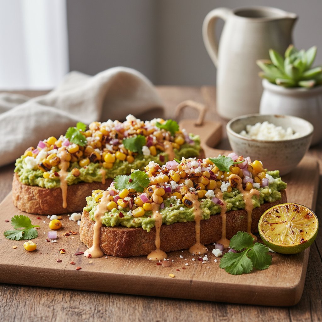 Zesty Mexican Street Corn Avocado Toast