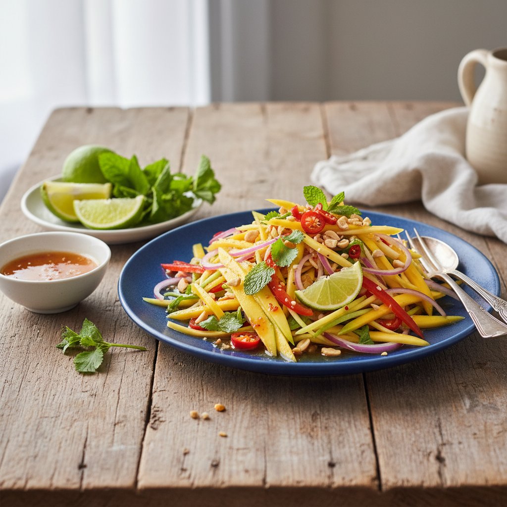 Zesty Thai Mango Salad with Chili Lime Dressing